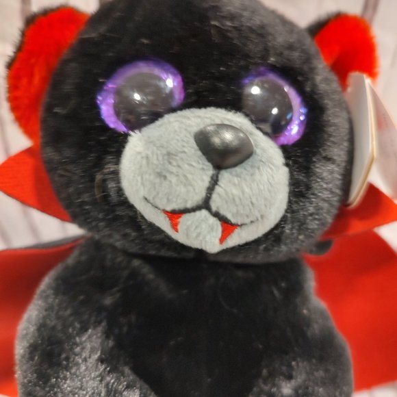 NEW 2022 Ty Beanie Baby Bellies BEARLA the Halloween Vampire Bear (6 Inch) NWT - Picture 2 of 6